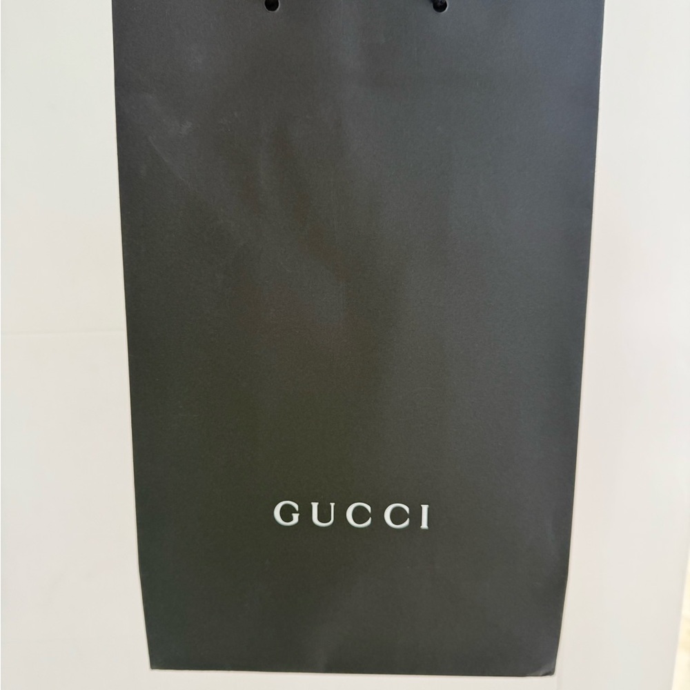 NEW Gucci Men’s Long Bifold Black Leather Wallet GG Logo Blue interior - Picture 16 of 16